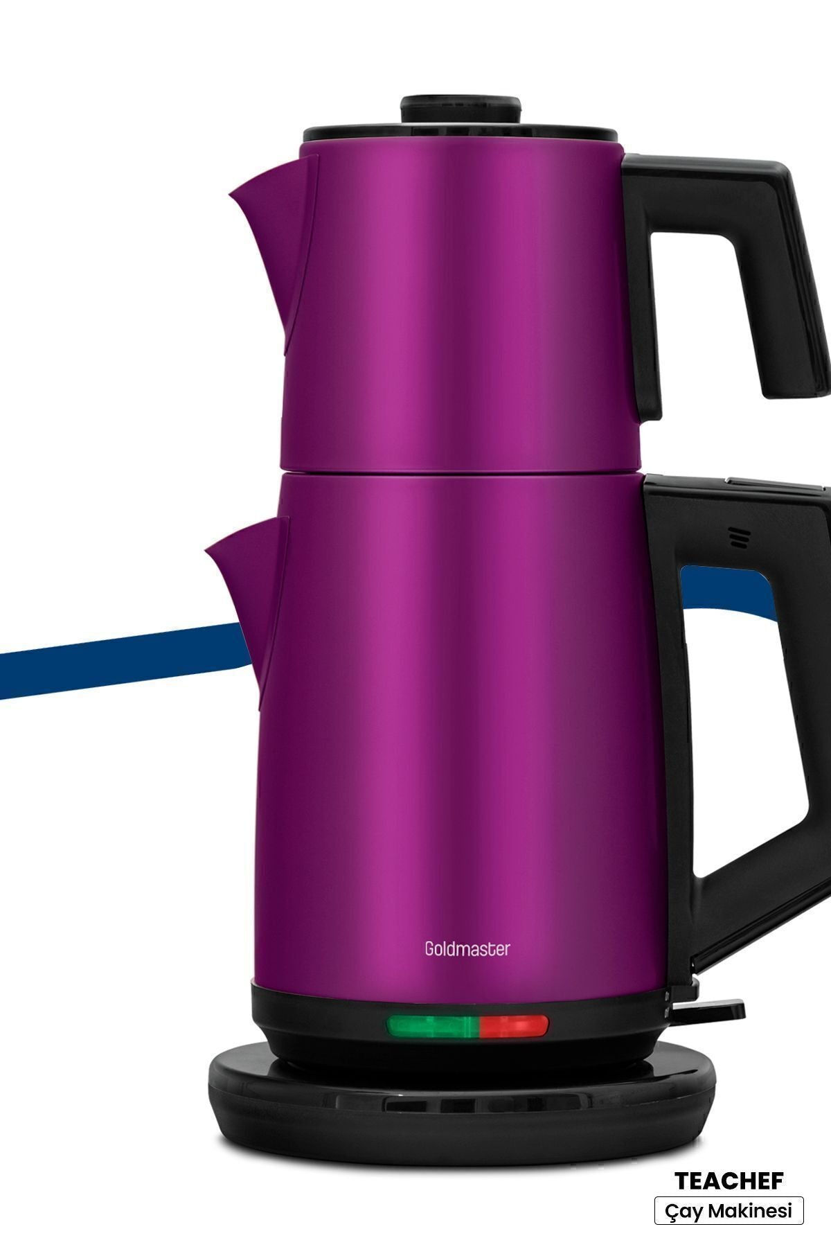 GoldMaster Teachef Violet 2200 Watt Stainless Steel Drip-Free Design Tea Maker and Kettle - MALLTURK