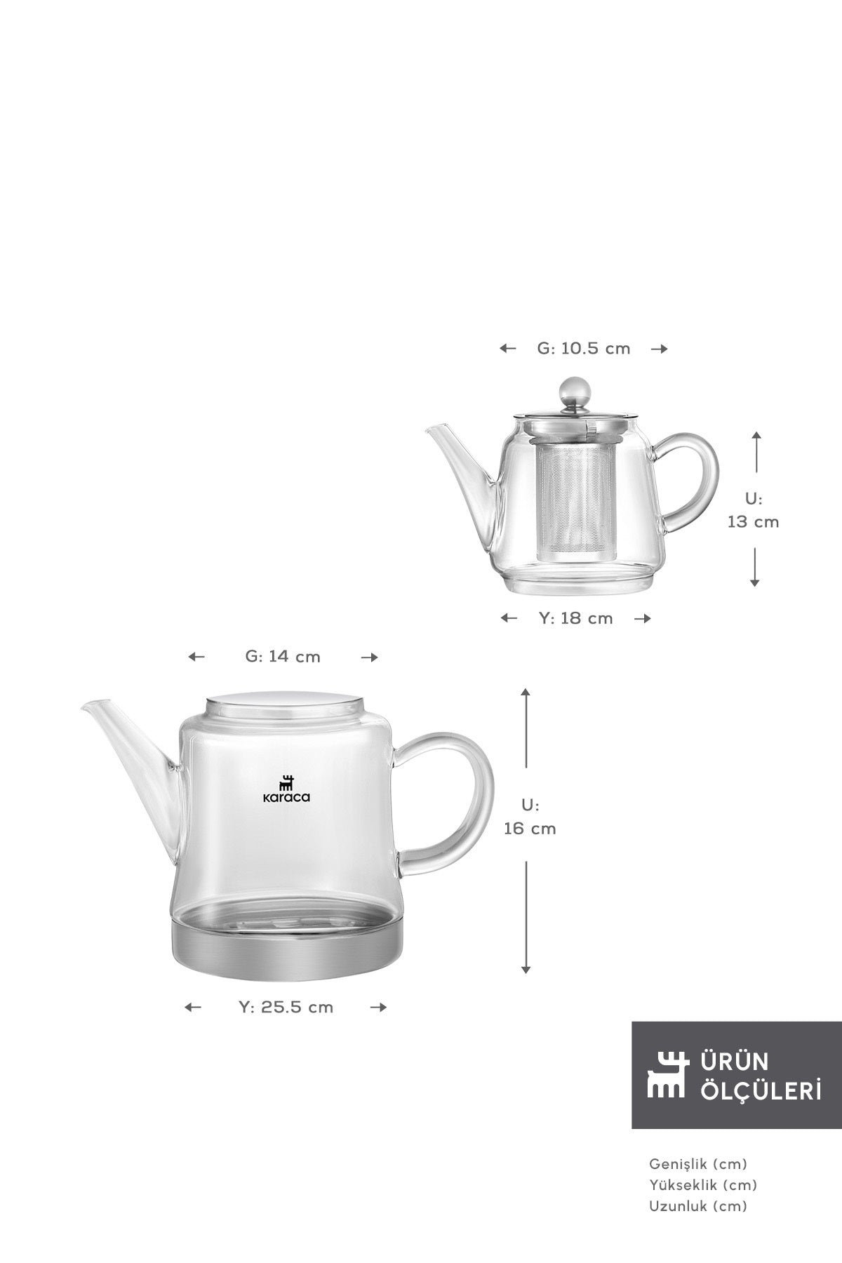 Karaca Dora Midi Borosilicate Glass Teapot - MALLTURK