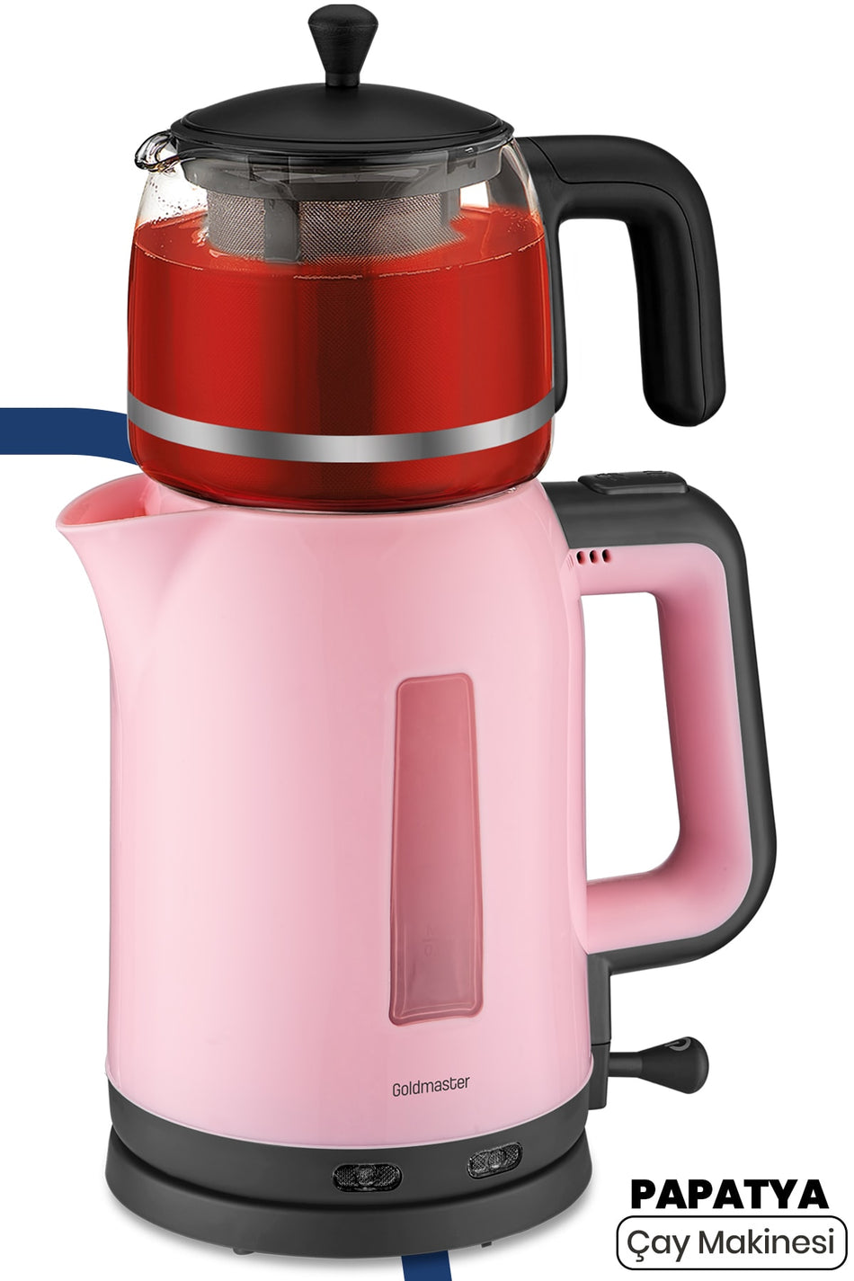 GoldMaster Daisy Pink 2200 Watt Tea Maker and Water Heater with Glass Teapot - MALLTURK