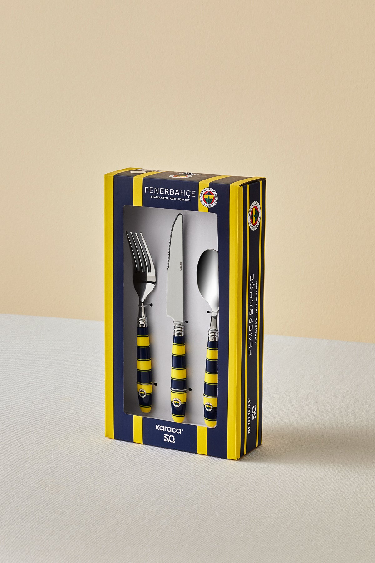 Karaca x fenerbahce lisansli 18 Piece 6 Place Setting Flatware Set - MALLTURK