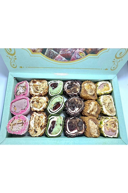 inebolu kuruyemis Gift Box Assorted Rolled Turkish Delight 850gr - MALLTURK