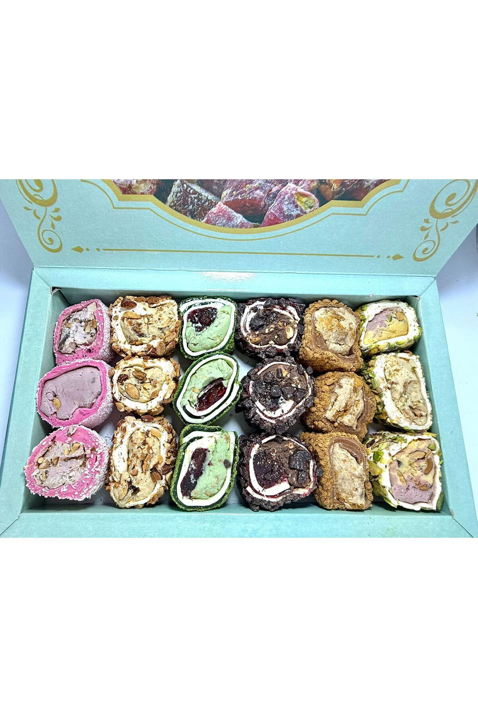 inebolu kuruyemis Gift Box Assorted Rolled Turkish Delight 850gr - MALLTURK