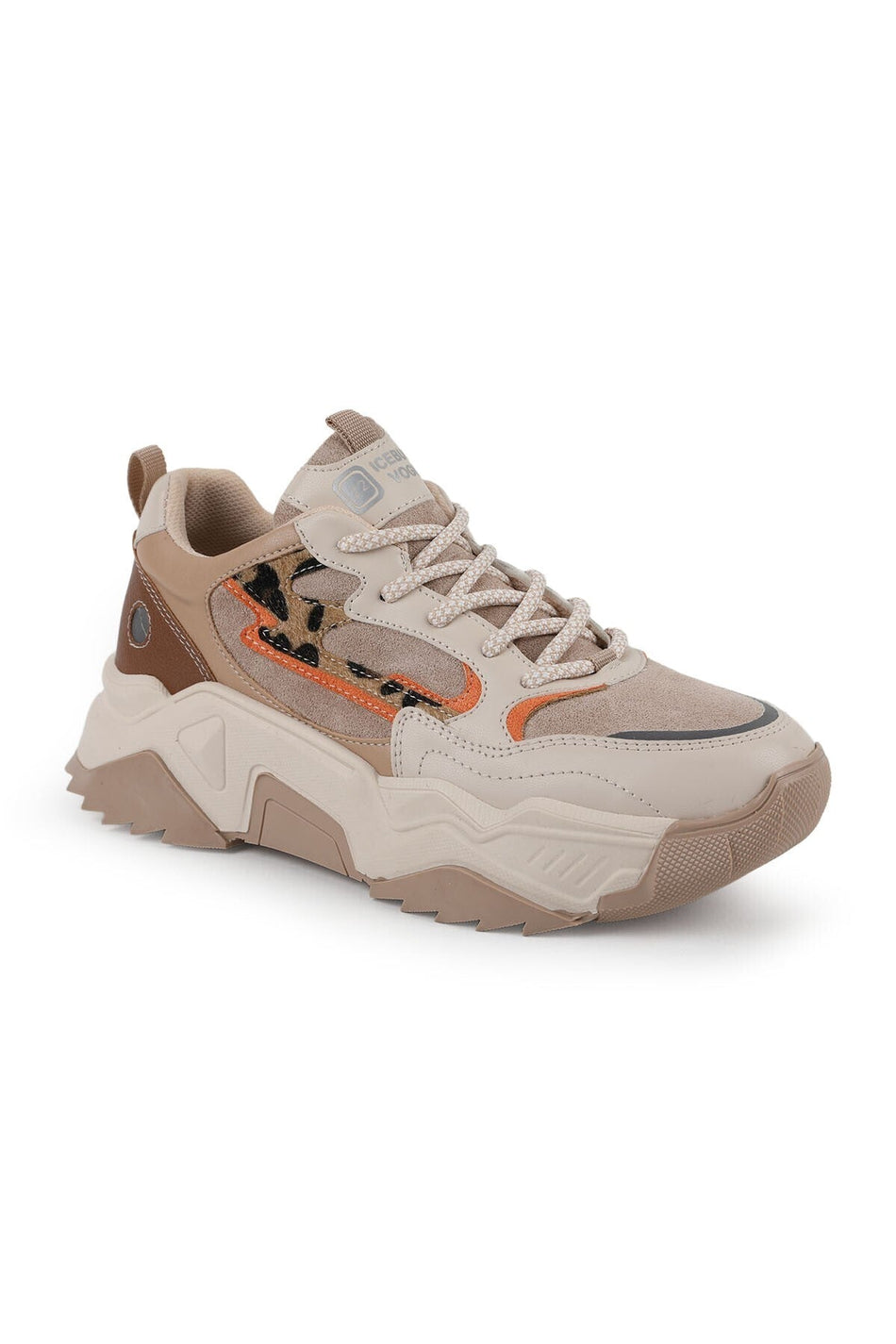 Baskets décontractées chunky à lacets pour femme, semelle épaisse et chaussures de marche rembourrées L083.65100