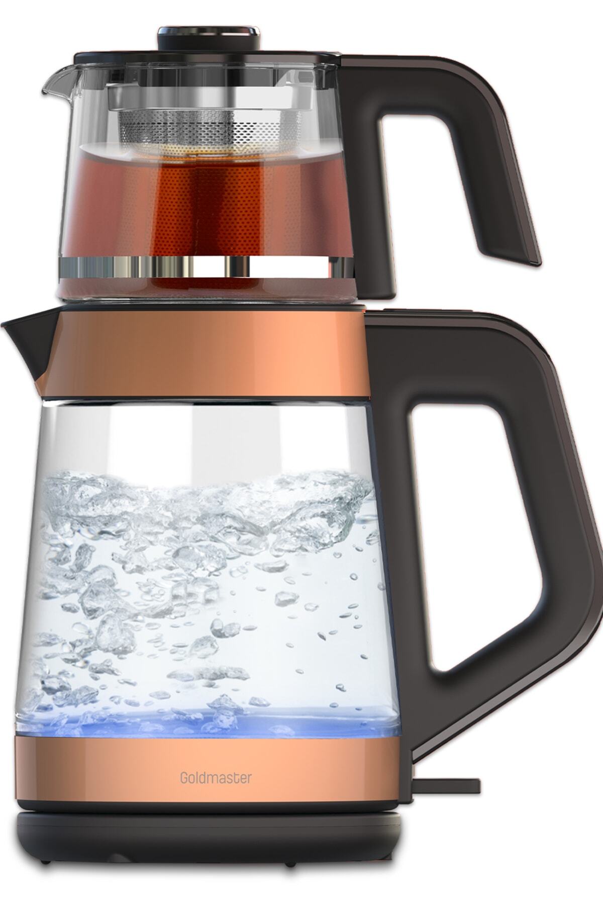 GoldMaster Yenidem GM-8325 Rose Gold 1900W Glass Tea Maker - MALLTURK