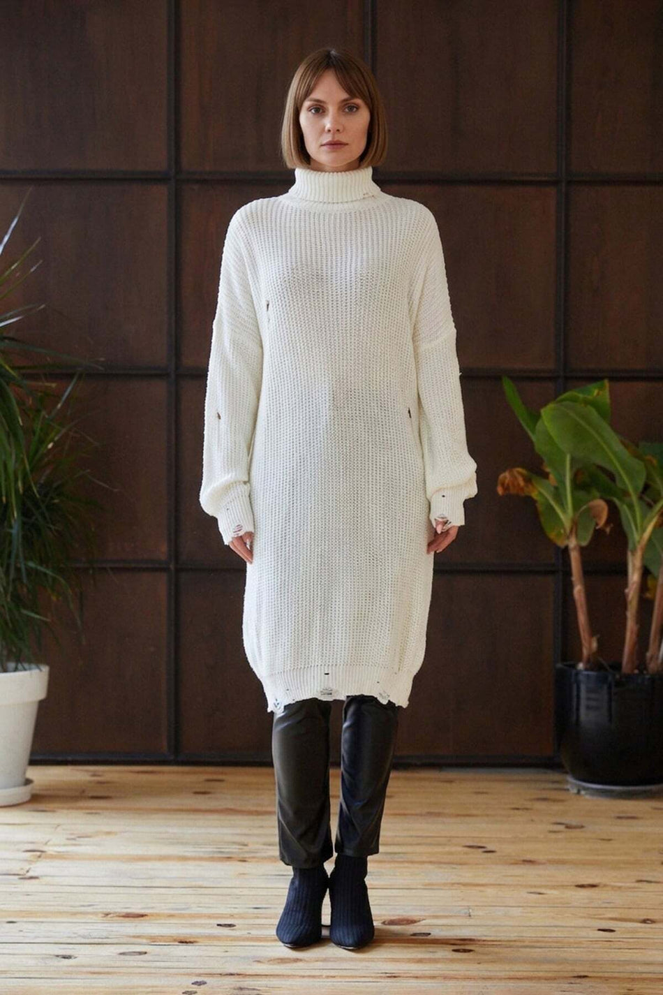 Turtleneck Knitwear Tunic