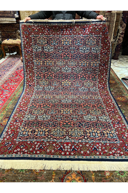 RD RAMAZAN DAG Hand Rug Art Hand-Woven Hereke Rug 100.Anniversary Series Karpuzlu Design Size 246x157 - MALLTURK