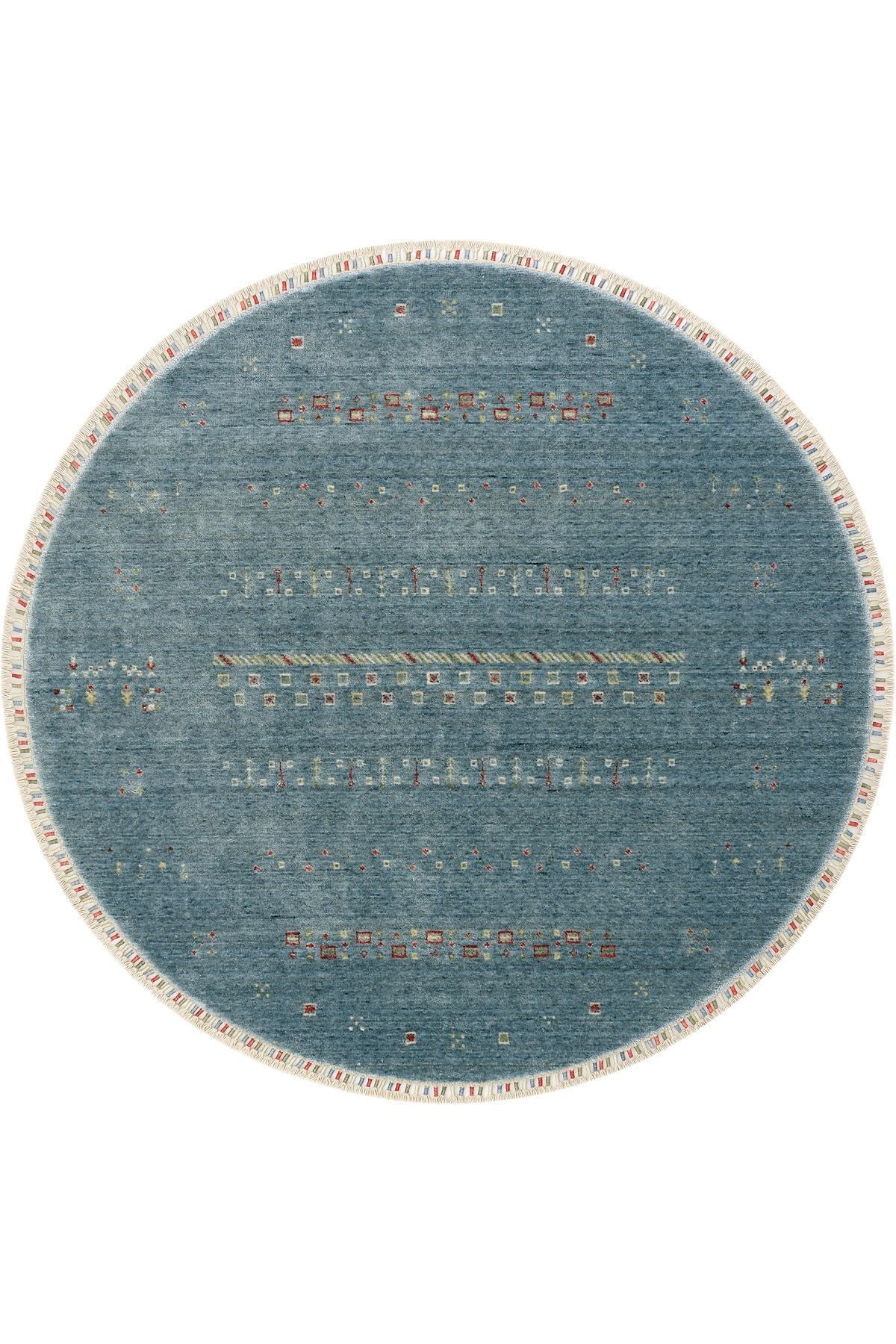 Cool Hali Galata 06 Blue Carpet Living Room Carpet Bohemian Scandinavian Carpet Bamboo Carpet Handwoven Round Hallway Carpet - MALLTURK