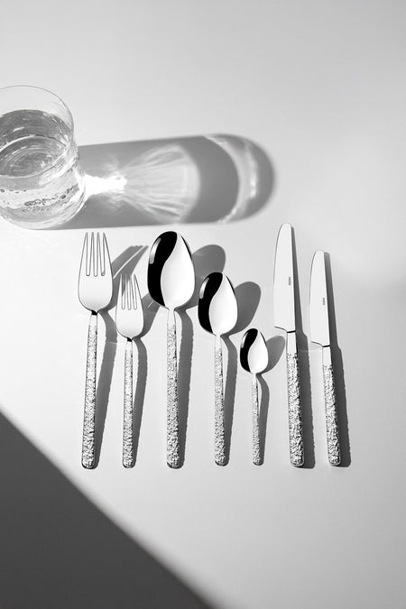 Nehir lyon Plain 12 Place Setting 84 Piece Boxed Flatware Set - MALLTURK