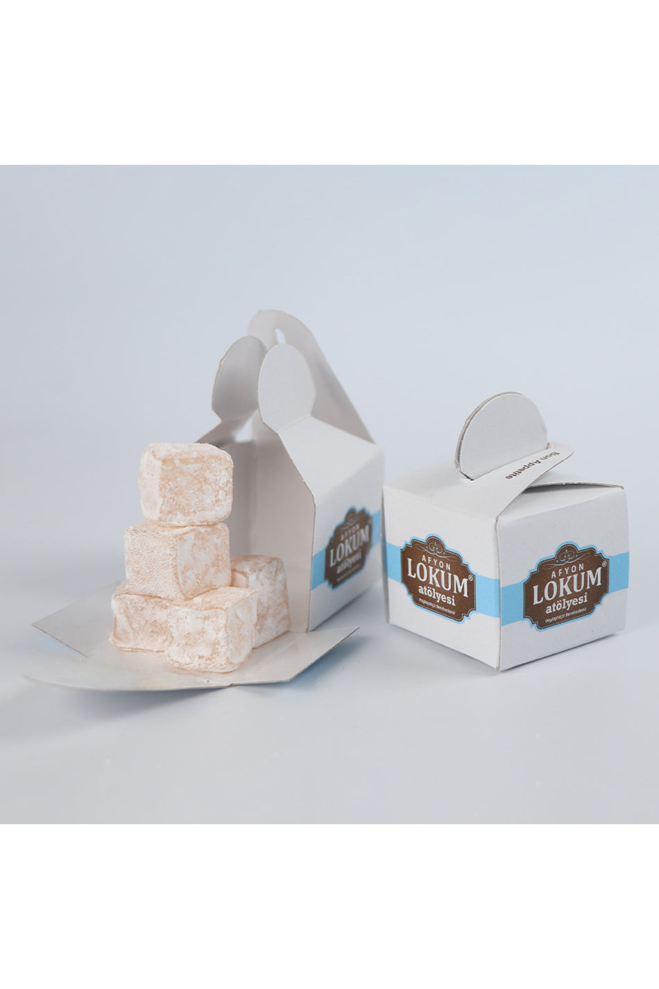 Lokum Atolyesi Mastic Flavored Mini Turkish Delight 250g 10 Pieces Single Boxes - MALLTURK