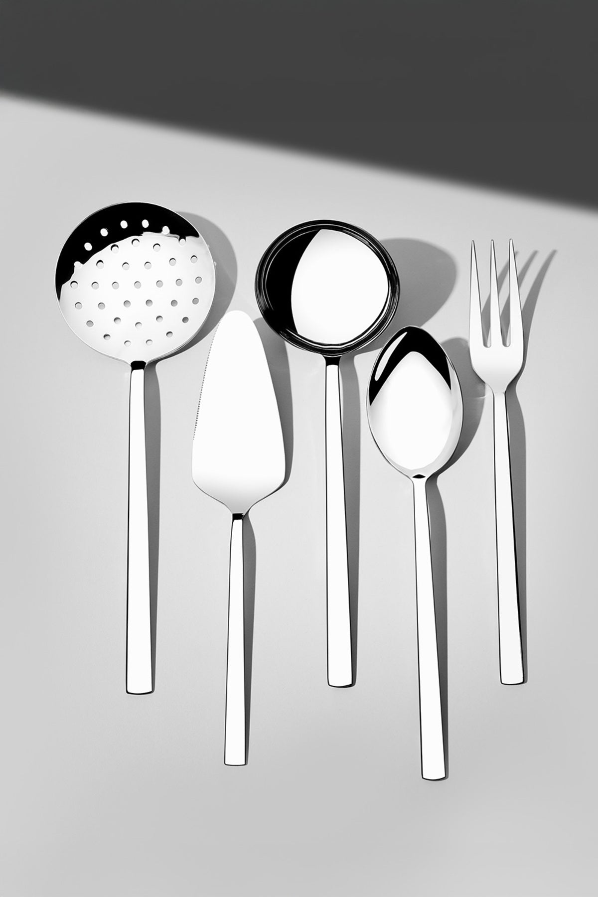Nehir dalyan Plain 5 Piece Boxed Stainless Steel Serving Utensil Set - MALLTURK