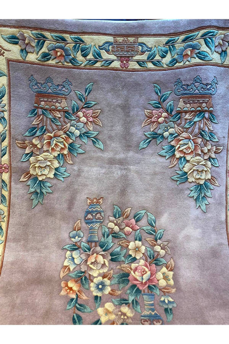 RD RAMAZAN DAG Hand Rug Art Hand-Woven Embossed Chinese Rug Premium Quality Wool Weave Lila Rengi Size 250x155