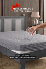 sevilya Waterproof Cotton Quilted Mattress Protector - MALLTURK