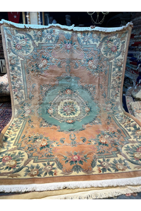 RD RAMAZAN DAG Hand Rug Art Hand-Woven Embossed Chinese Rug Premium Quality Wool Weave Size 336x236
