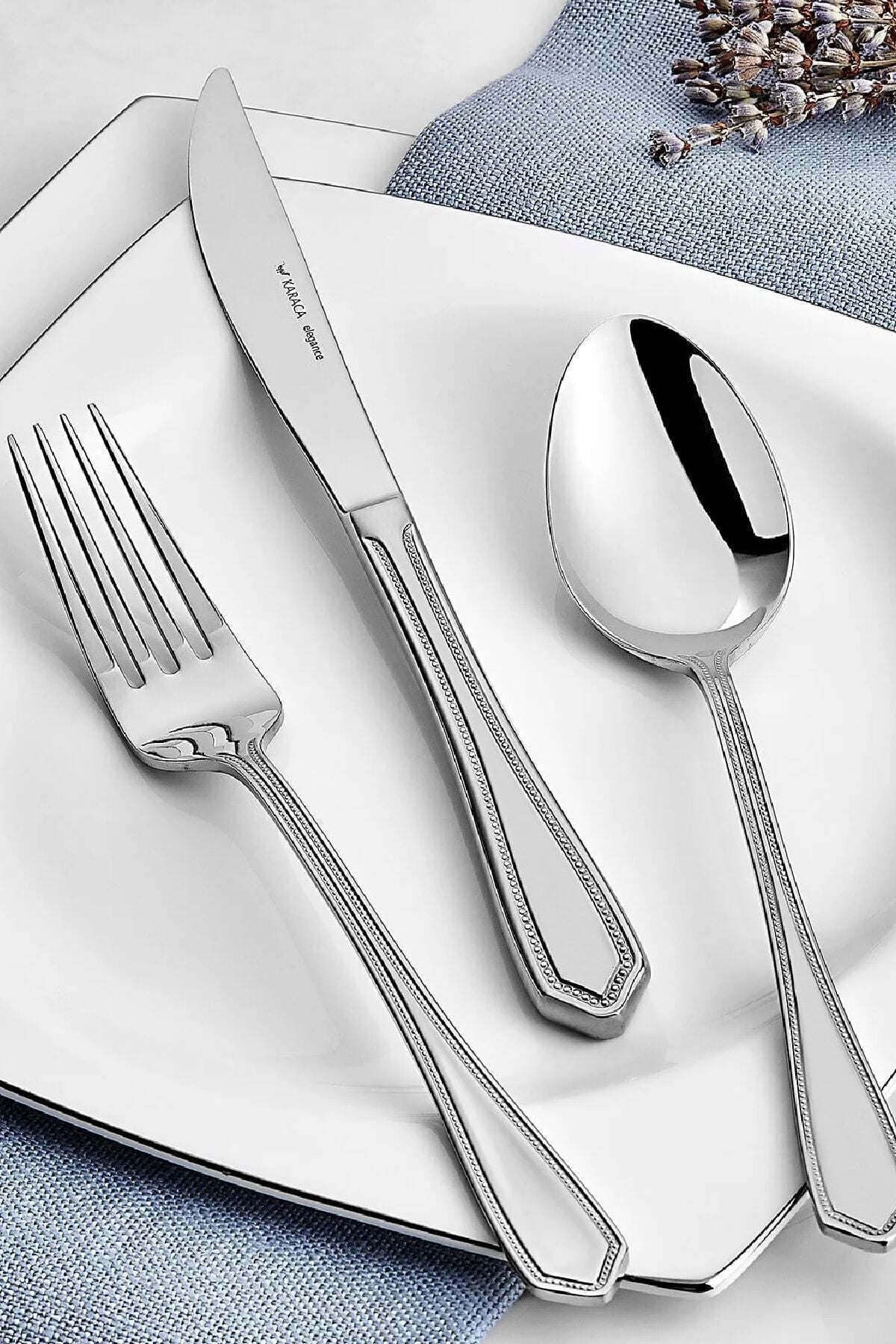 Karaca madrid elegance 316 Steel 84 Piece 12 Place Setting Flatware Set