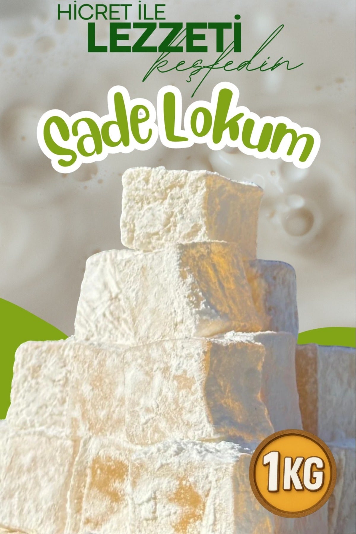 Hicret kuruyemis Plain Turkish Delight 1 kg - MALLTURK