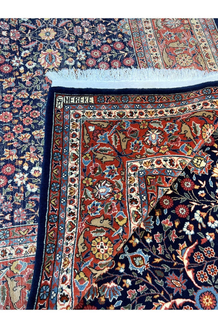 RD RAMAZAN DAG Hand Rug Art Hand-Woven Hereke Rug Signed Seven Mountains Flower Design Premium Quality Size 300x198 - MALLTURK