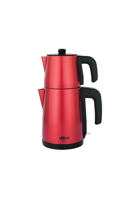 Stilevs Bicay Stainless Steel Tea Maker - Cherry Red - MALLTURK