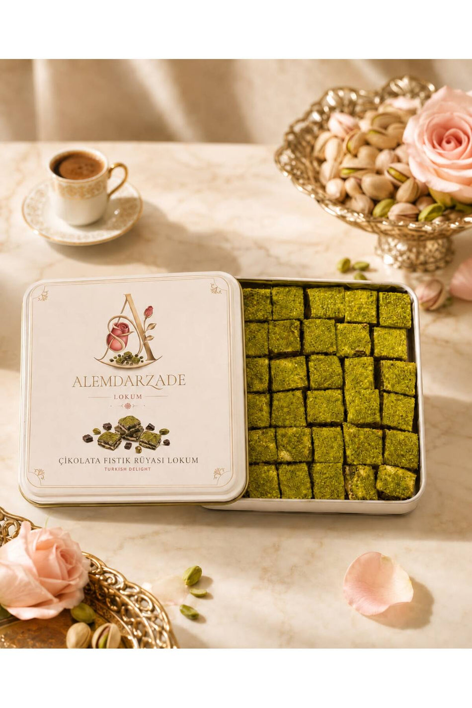 ALEMDARZADE cikolata Pistachio Dream 750g Turkish Delight - MALLTURK