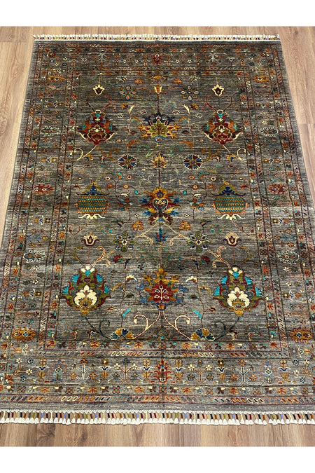 fethiyehalikilim Hand-Woven Afghan Sultani Rug %100 Wool %100 Hand-Woven Natural Decorative Rug Handcrafted Original Design