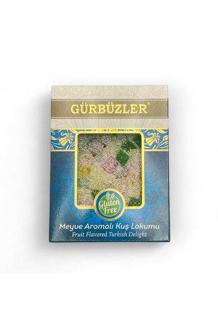 GURBUZLER KURUYEMIS gurbuzler Gluten Free Fruit Flavored Mini Turkish Delight 400g - MALLTURK