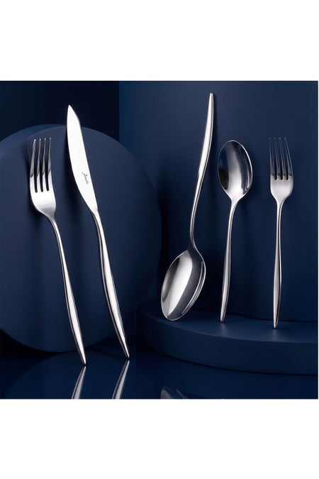Jumbo 3403 60 Piece 12 Place Setting Steel Flatware Set - MALLTURK