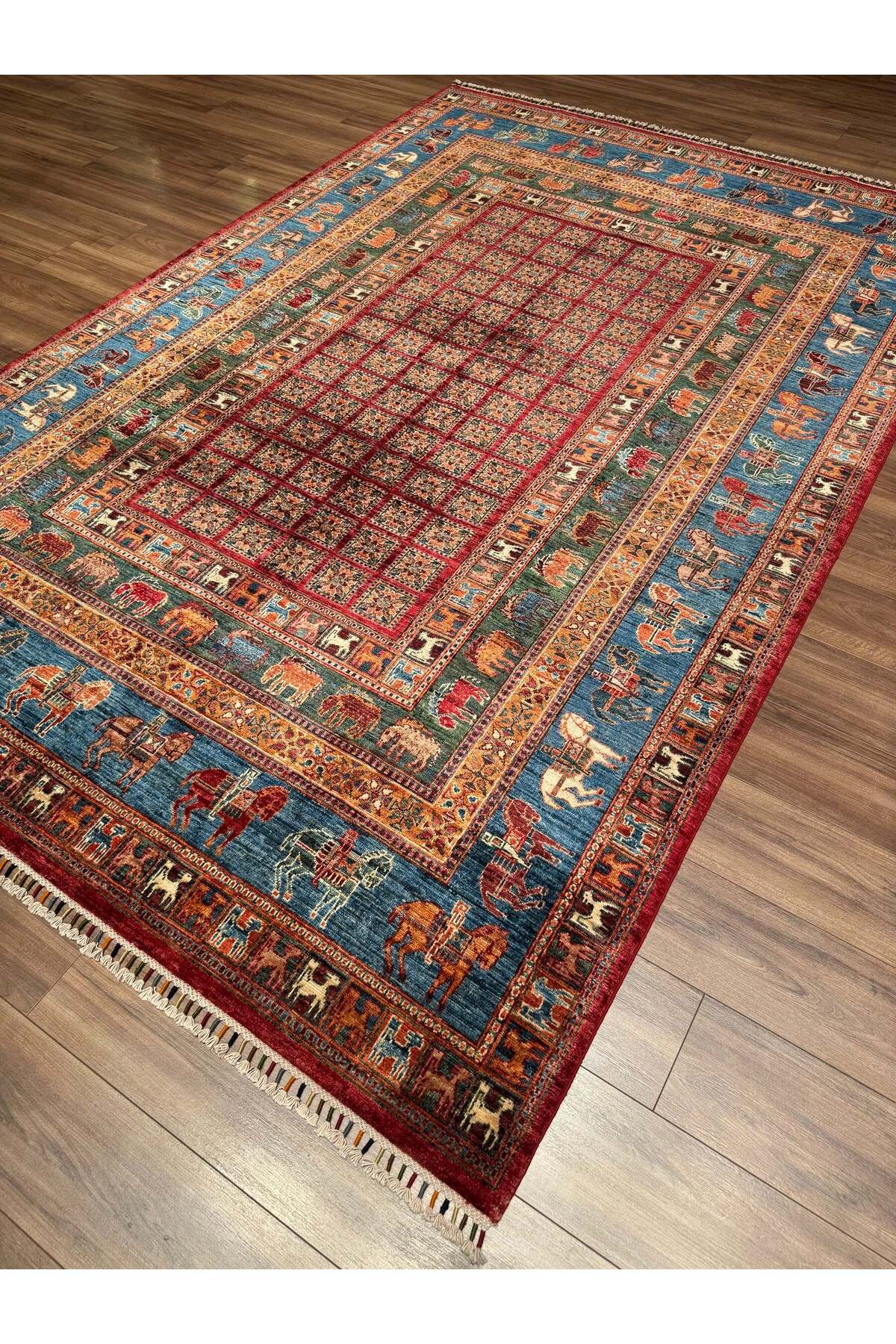 Vog Rug Pazirik Hand-Woven Natural Dye Wool Rug 200x310 Turkish Knot Orijinal Tarihi Pattern - MALLTURK