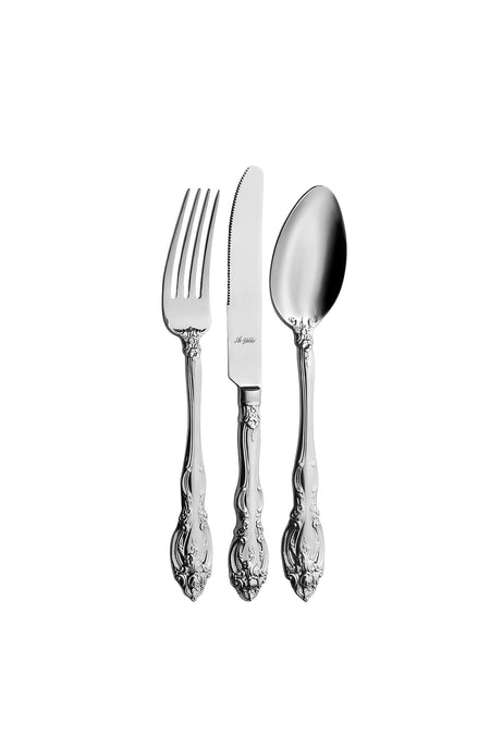 Aryildiz court 84 Piece 12 Place Setting Flatware Set - MALLTURK