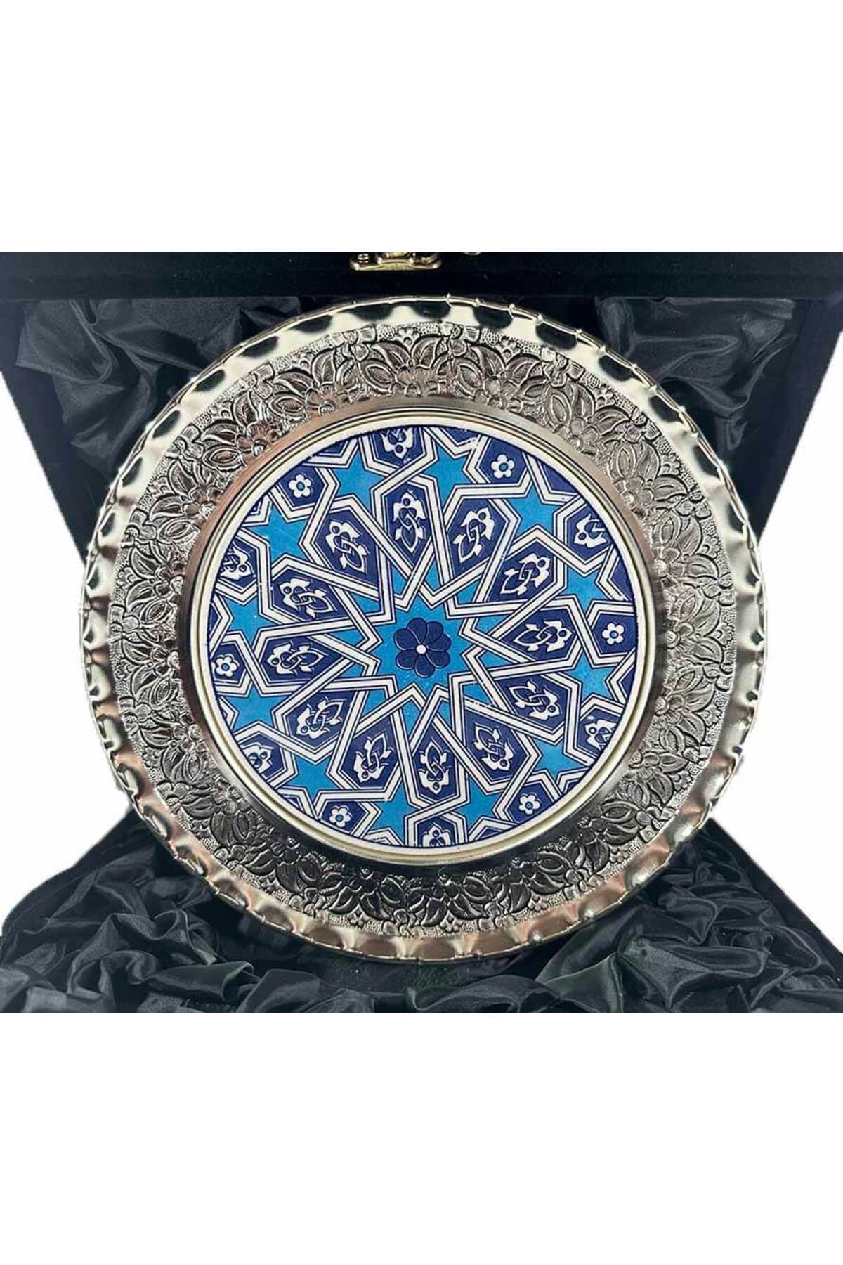 Cini Evi Seljuk Star Patterned Silver Plate 25cm - MALLTURK