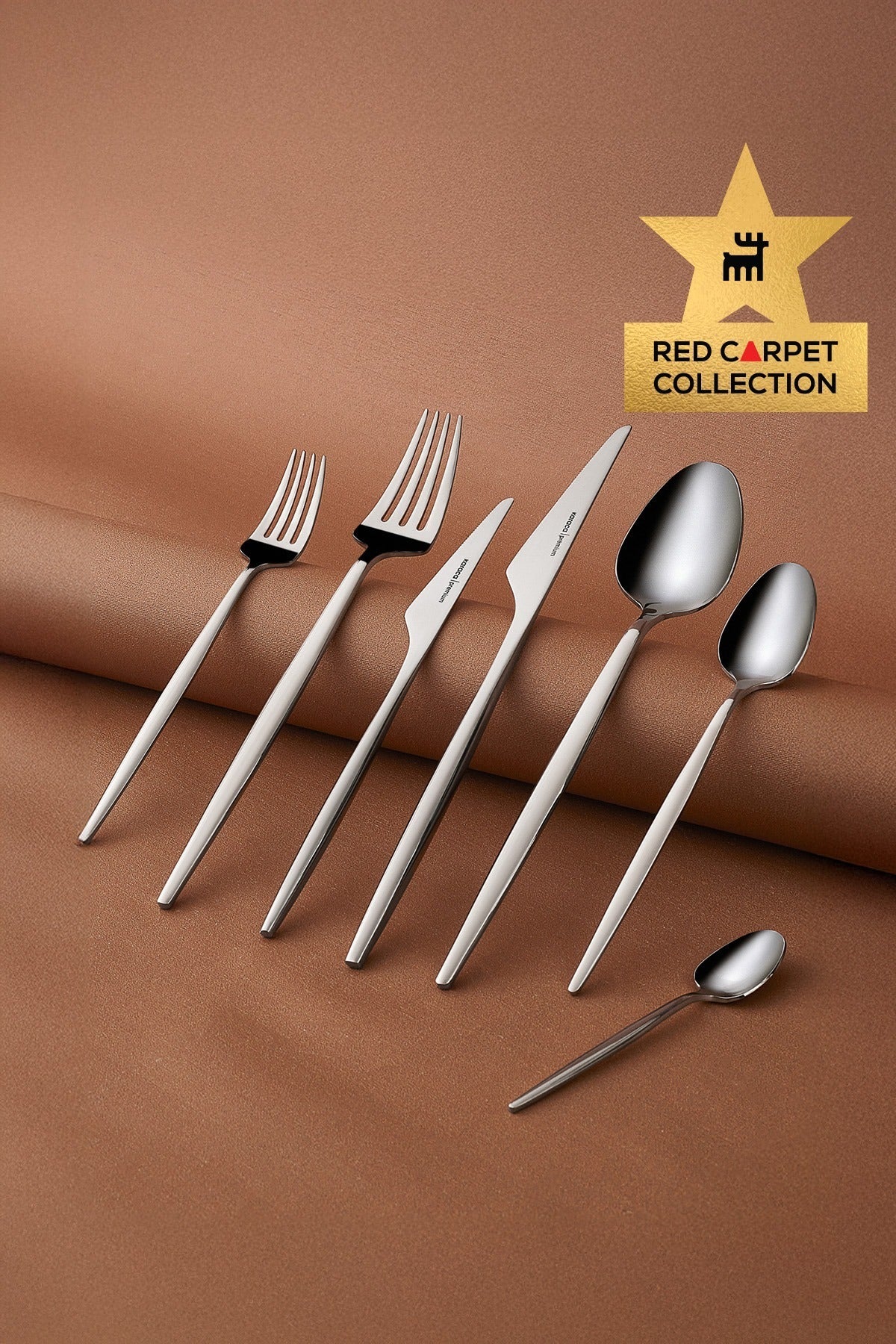 Karaca moongate 84 Piece 12 Place Setting 316 Steel premium Fork Spoon - MALLTURK