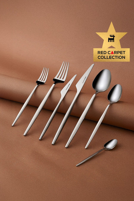 Karaca moongate 84 Piece 12 Place Setting 316 Steel premium Fork Spoon - MALLTURK