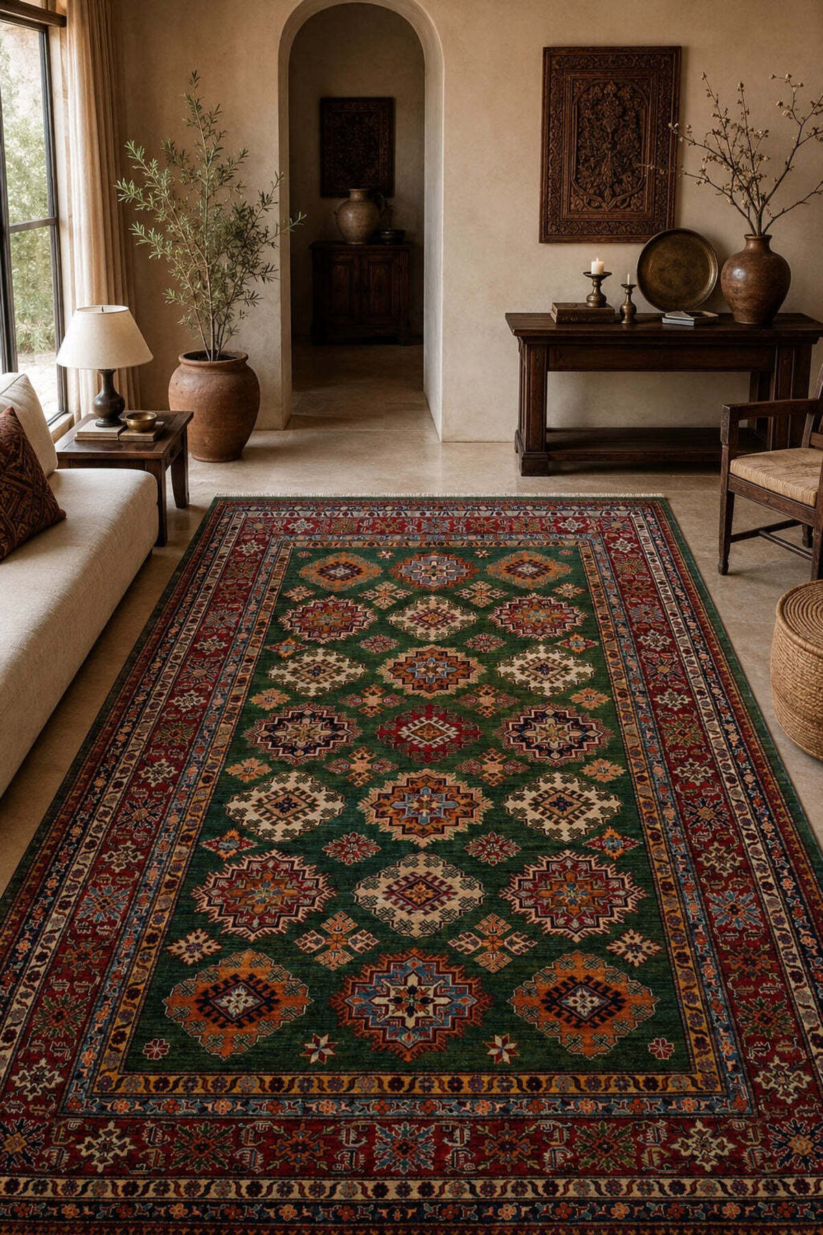 Naar Rug Afgan Sirvan Hand-Woven Wool Rug 199x293 - MALLTURK