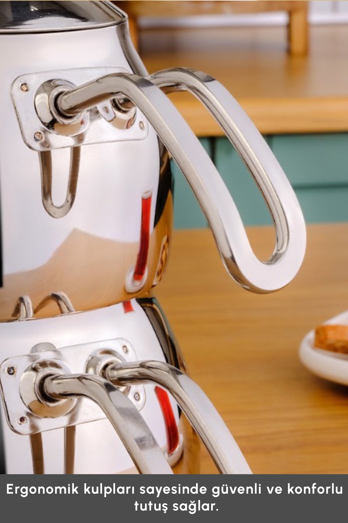 Karaca Belinay induction Base Midi Metal Teapot Set - MALLTURK