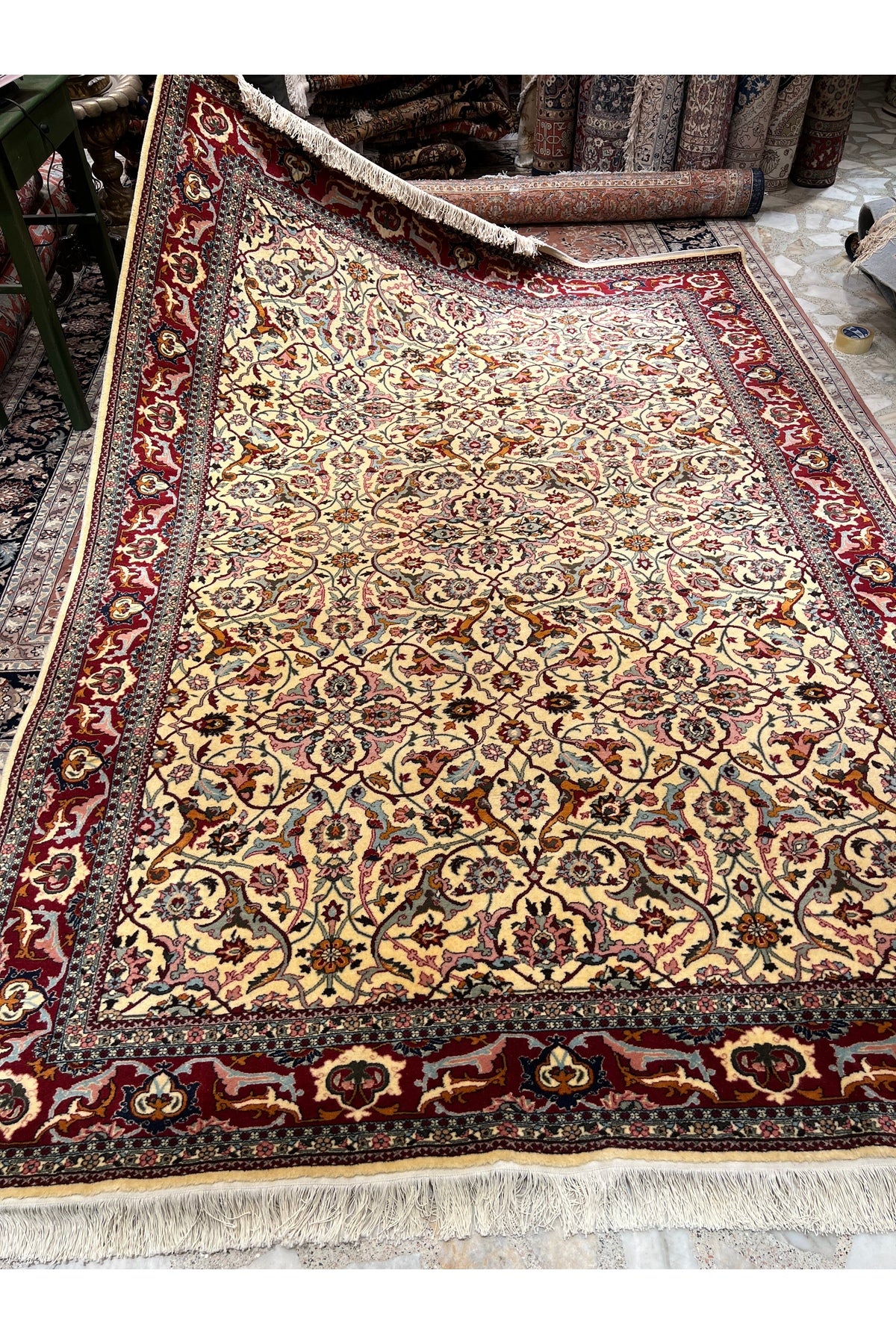 RD RAMAZAN DAG Hand Rug Art Hand-Woven Sumerbank Hereke Rug Polonez Design Size 300x200 - MALLTURK