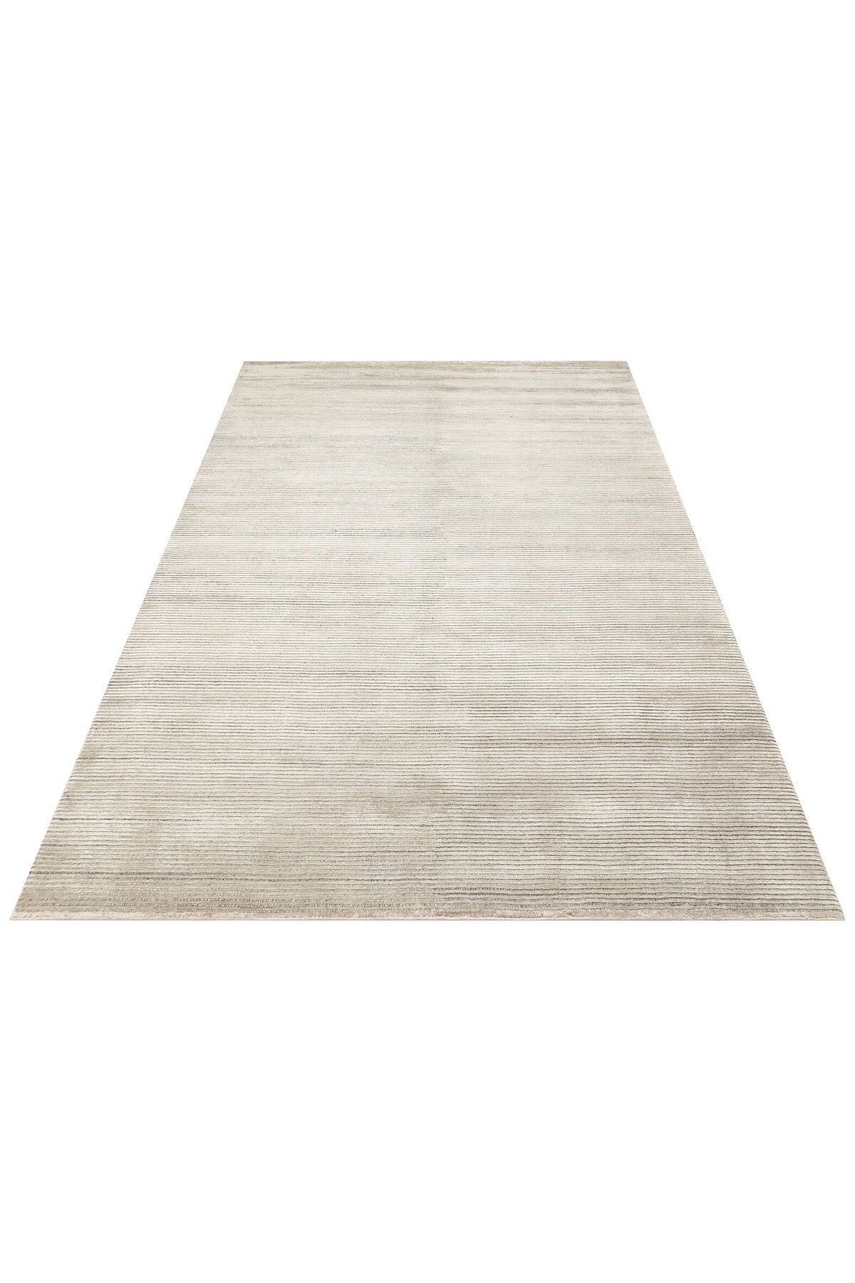 Vog Hali Siena Silver is a living room rug meticulously crafted using hand-weaving techniques, made from a natural bamboo and wool blend. - MALLTURK