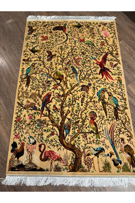 Rustikev Iranian Silk Rug - MALLTURK