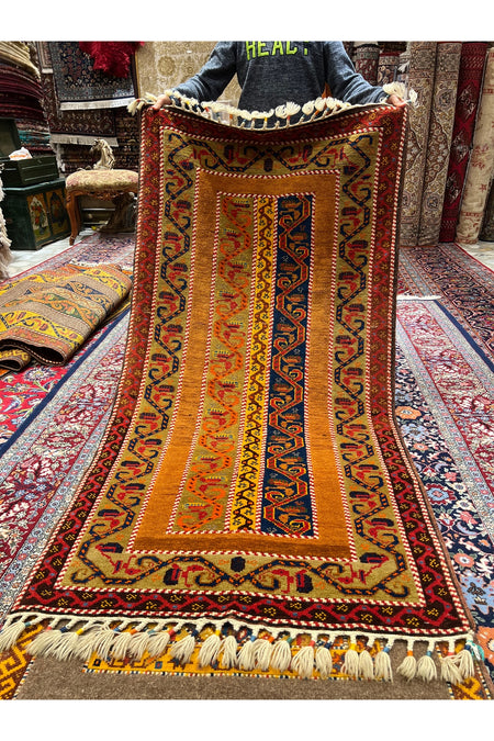 RD RAMAZAN DAG Hand Rug Art Hand-Woven Sivas Sal Pattern Rug Size 167x87