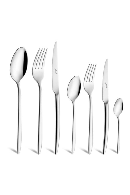 Jumbo 2600 84 Piece 12 Place Setting Steel Flatware Set - MALLTURK