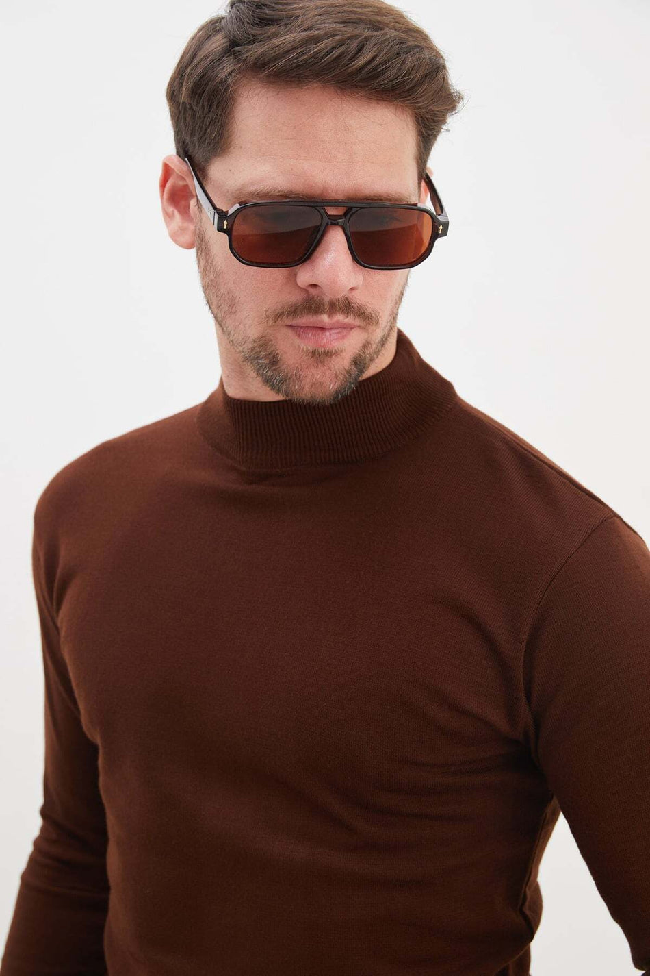 Basic High Neck Regular Fit Knit Sweater