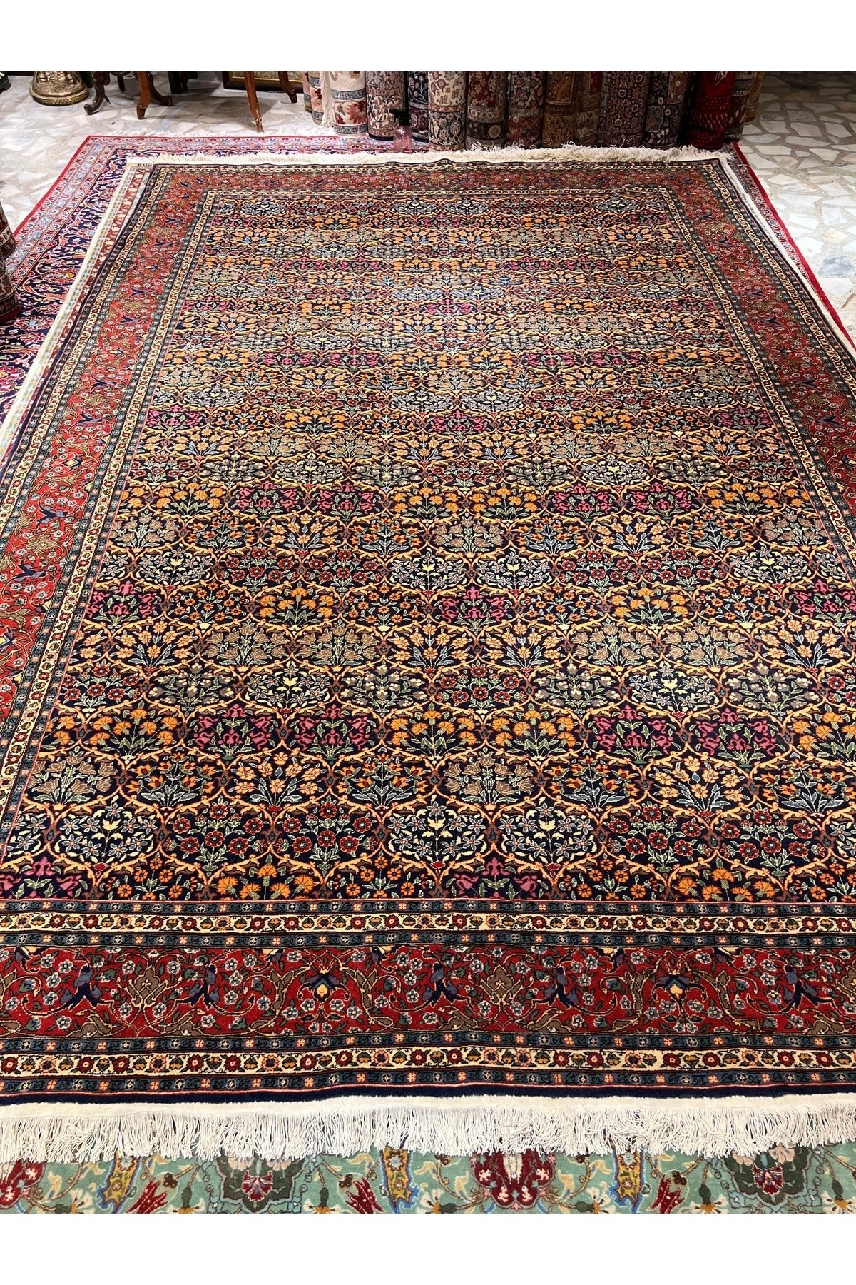 RD RAMAZAN DAG Hand Rug Art Hand-Woven Hereke Rug Karpuzlu Design Premium Quality Size 365x245 - MALLTURK