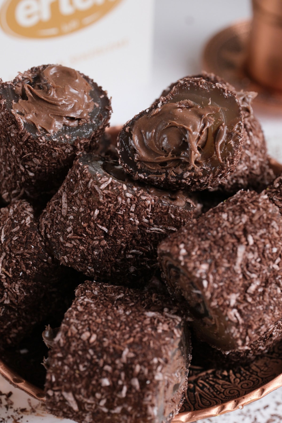 Erten sekerleme kaskasli Chocolate Turkish Delight 1000 g - MALLTURK