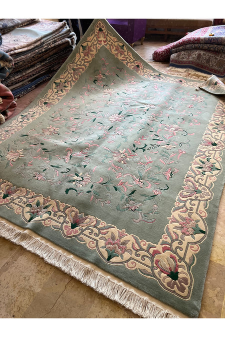 RD RAMAZAN DAG Hand Rug Art Hand-Woven Embossed Chinese Rug Premium Quality Su Yesili Color Size 295x235 - MALLTURK