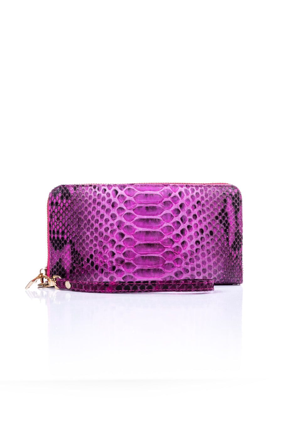 Fubileather Ferrol Women's Wallet Genuine Snake Skin Pink