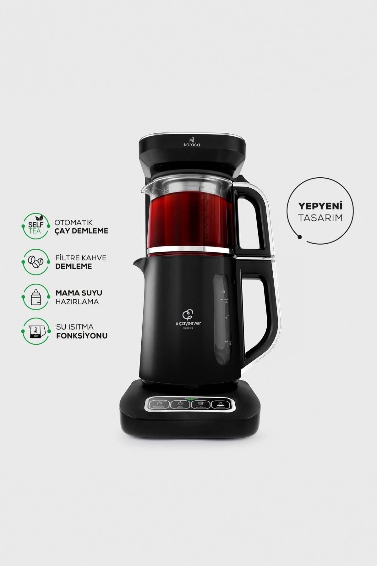 Karaca Robotea Pro 4 in 1 Talking Tea Maker Chrome - MALLTURK