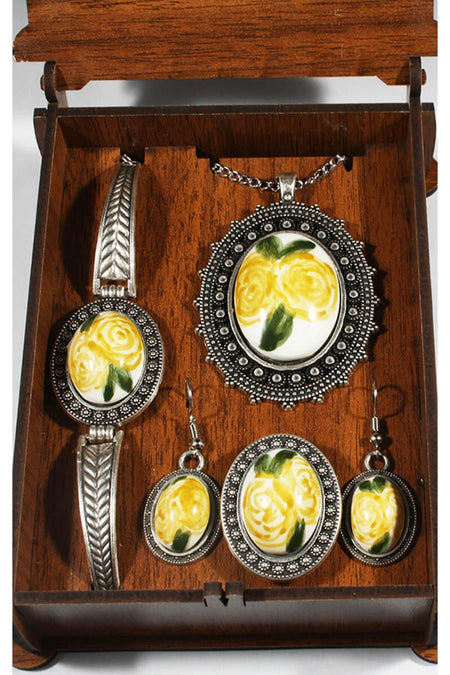 Cini Evi Modern Painted Jewelry Set - MALLTURK