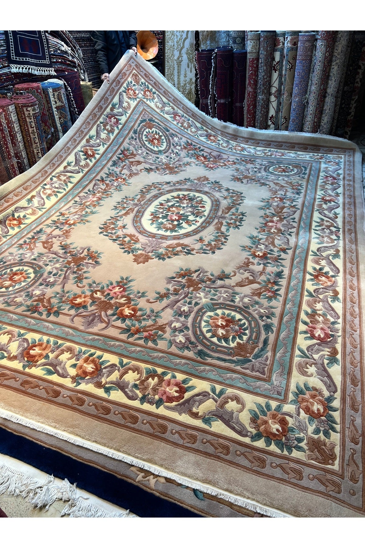 RD RAMAZAN DAG Hand Rug Art Hand-Woven Embossed Chinese Rug Premium Quality Size 400x300 - MALLTURK