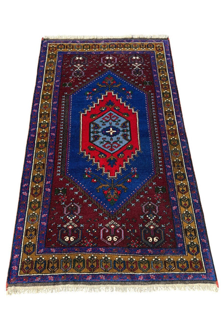 BURAK Rug Hand-Woven New Buyuk Yahyali Rug 130x225 Natural Dye Wool Rug - MALLTURK