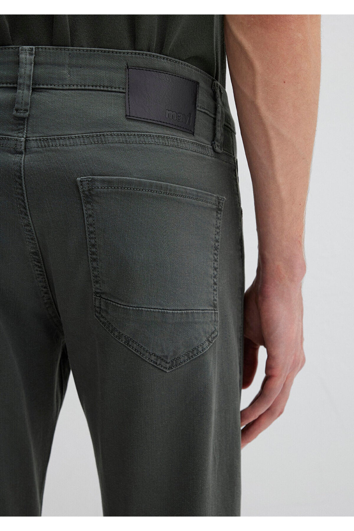 Mavi Hunter Moss Green Comfort Gabardine Trousers 0020285644 - MALLTURK