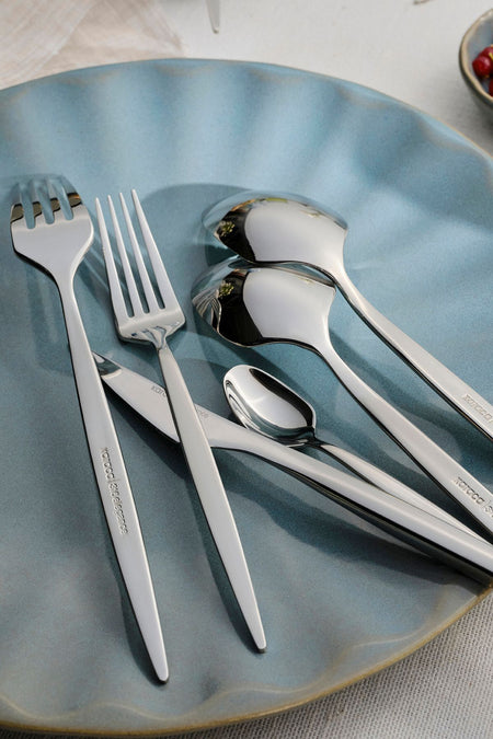 Karaca thor 84 Piece 12 Place Setting elegance Boxed Flatware Set - MALLTURK