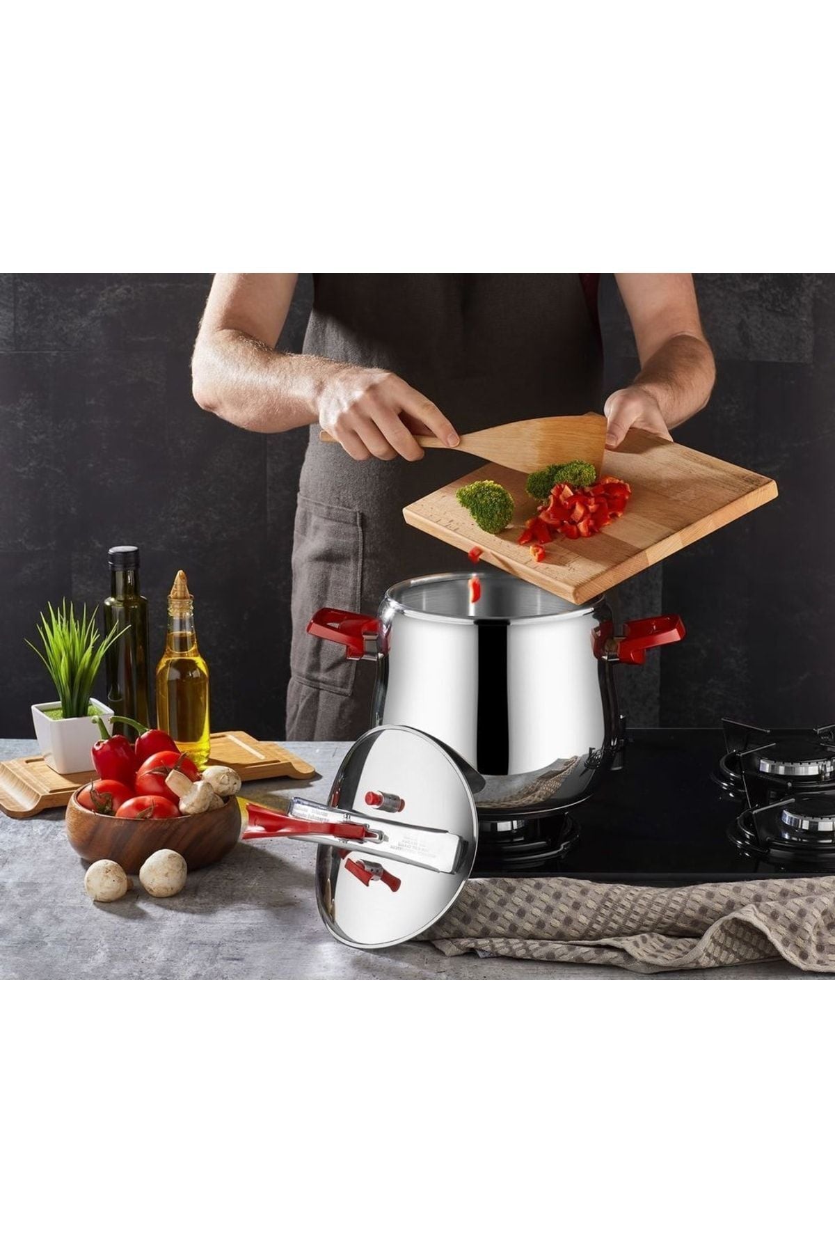 Kahramanlar 3.5 Lt Casserole Pressure Cooker Platinum - MALLTURK