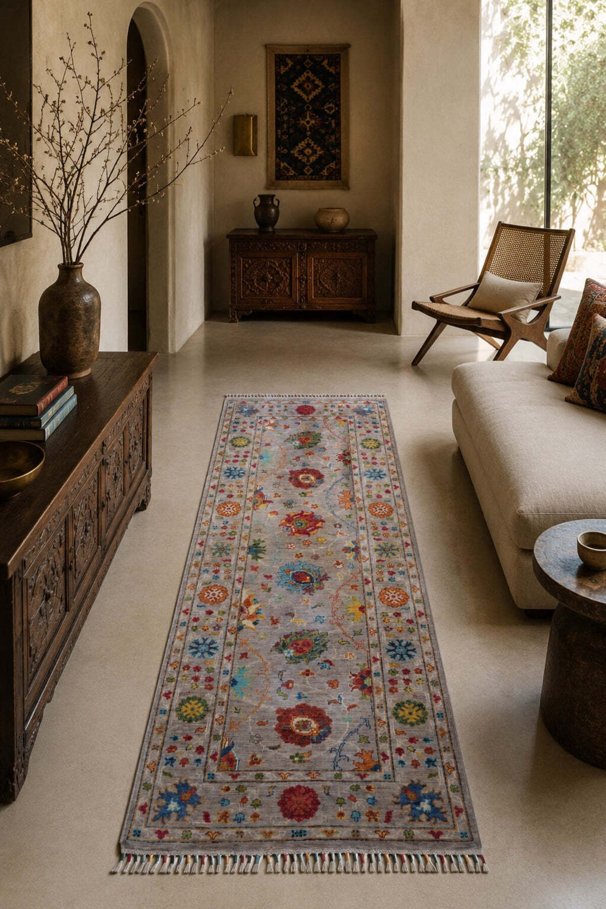 Naar Rug RHMN Afghan Orjin Hand-Woven Wool Rug 79x208